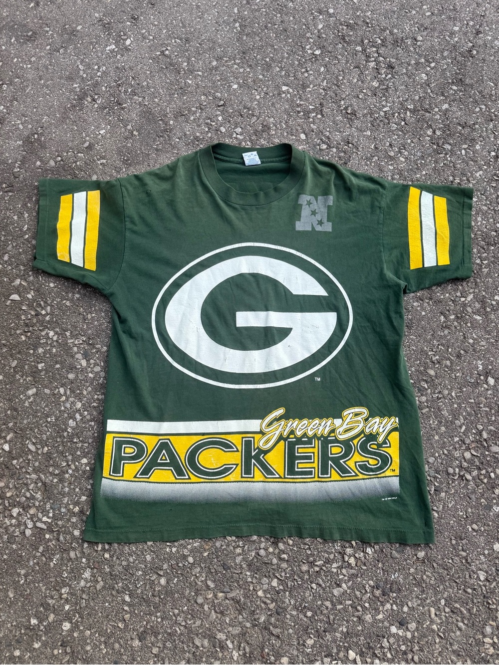 1994 Green Bay Packers Vintage Logo Tee - Team Green Salem Sportswear XL